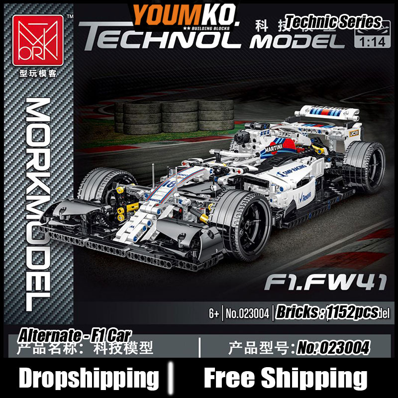 

High Tech Series F1 Sports Car Building Blocks 1152pcs Car Simulation 1:14 Model F1 Alternative Bricks Toys Gift