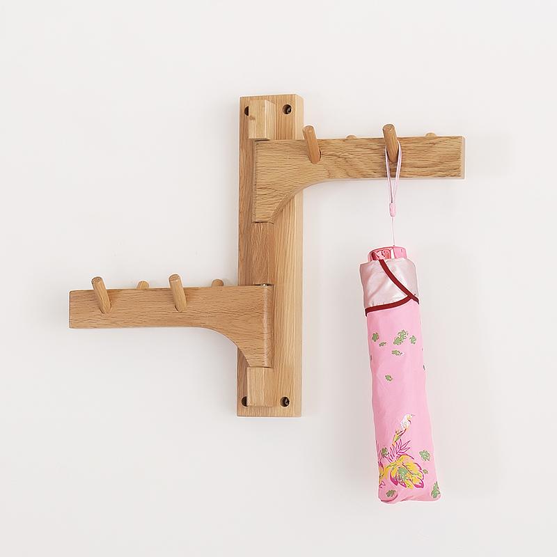 

Clothing & Wardrobe Storage Nordic Creative Solid Wood Wall Coat Rack White Oak Hanging Simple Modern