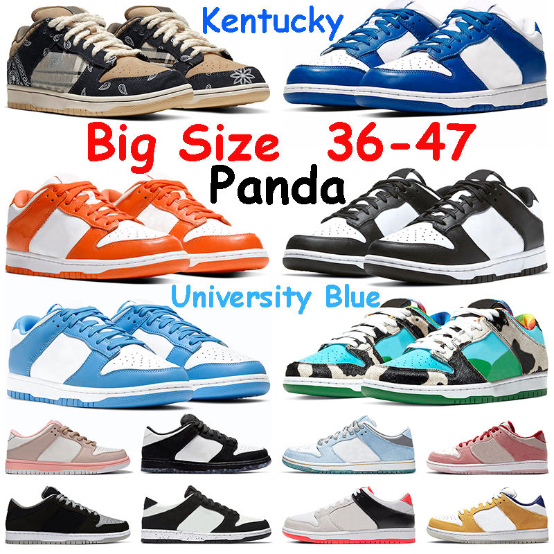 

Freeshipping Shoes Casual Sneakers Man Woman Panda Black White University Blue Syracuse Kentucky Laser Orange Court Purple Men Trainers Outdoor Shoe, #6 ts cactus jack 36-47