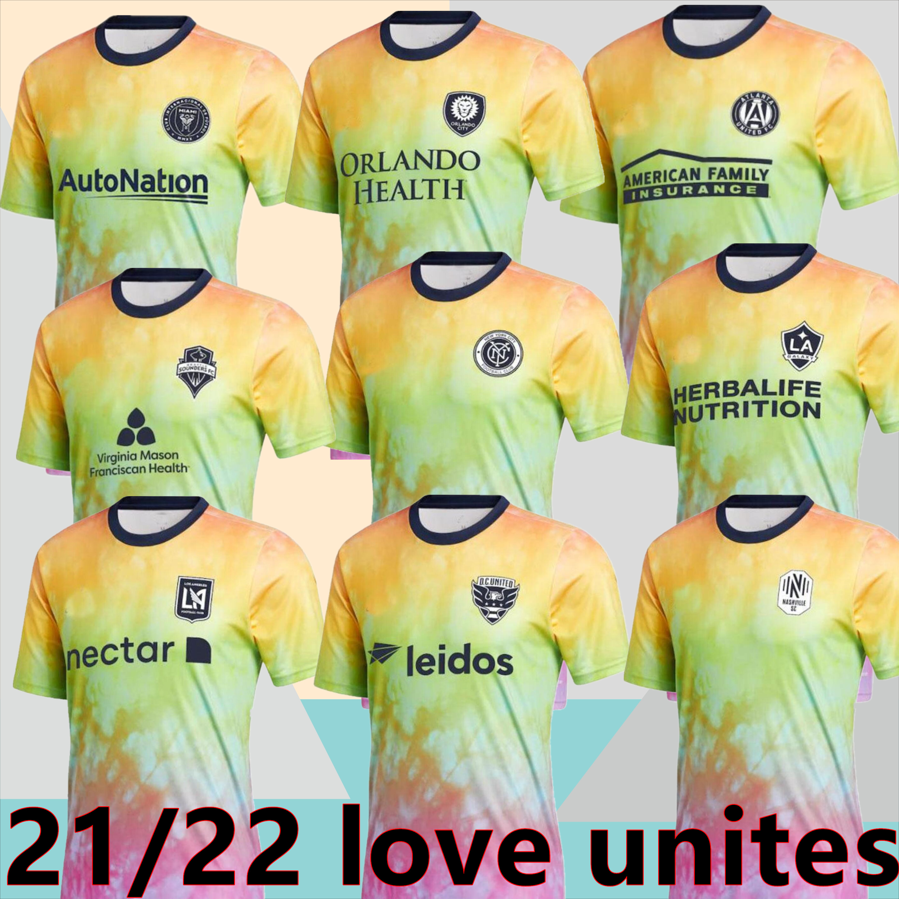 

2021 DC UNITED inter Miami Love Unites soccer jerseys Nashville LOS ANGELES LA GALAXY PRE TRAINING MATCH Atlanta ORLANDO Seattle Sounders lafc CITY York FC NYCFC, Picture