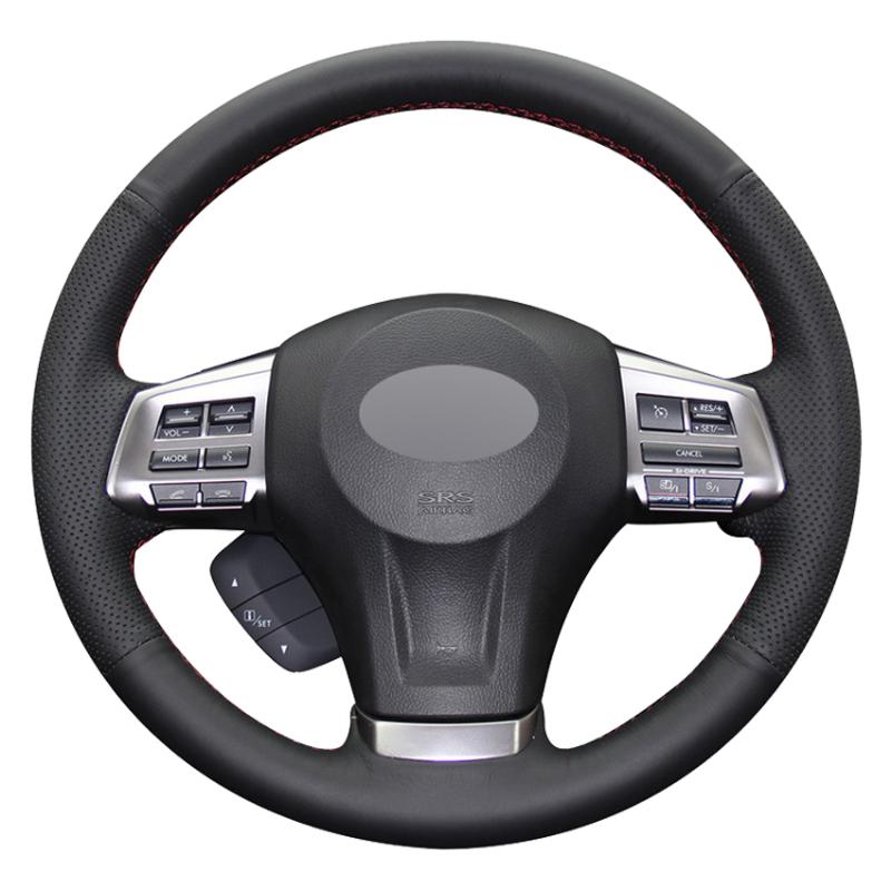 

Steering Wheel Covers Black Artificial Leather Hand-stitched Car Cover For Forester 2013-2021 Legacy 2013-2014 Outback