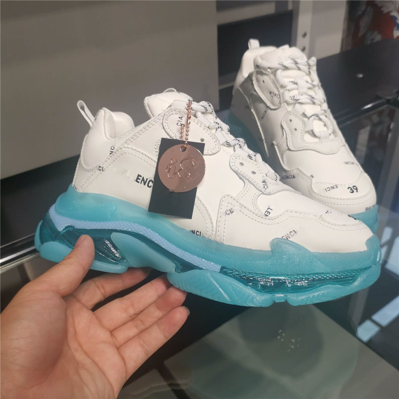 

Designer LuxuryParis Triple-s clear sole casual shoes triple black white red light pink old dad men fashion sneakers beige grey neon green women platform sneaker, Don't pay it