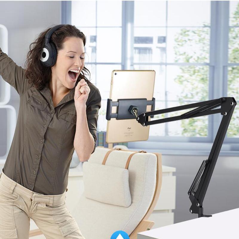 

Cell Phone Mounts & Holders Pography Tablet Clip Bracket+Suspension Arm Stand Holder And Table Mounting Clamp For Live Show Shooting Video