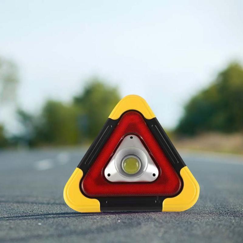 

Emergency Lights LED Work Light Rechargeable Portable Outdoor Lamp Triangle Warning Sign Road Safety Breakdown Alarm