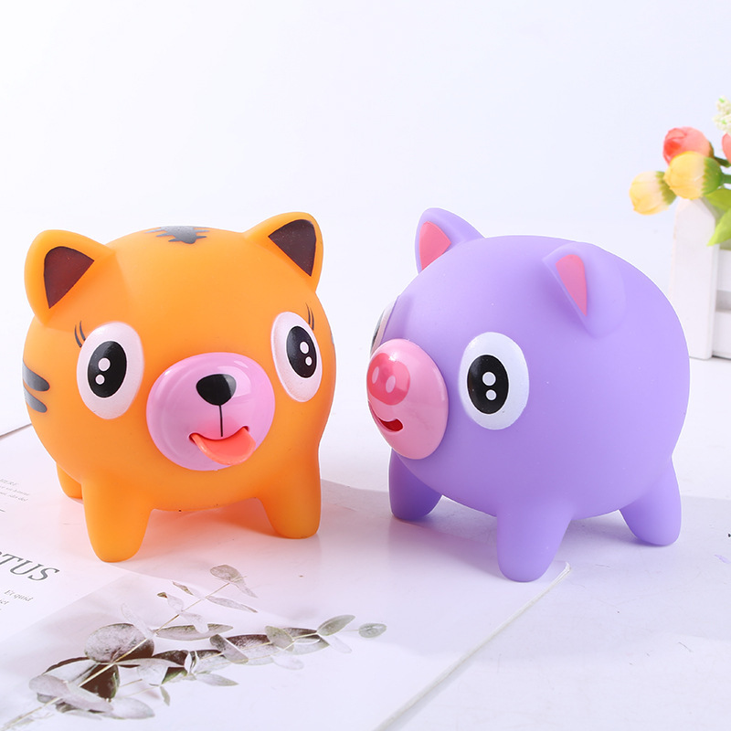 

Sing Toy Talking Animal Jabber Ball Tongue Out Stress Relieve Squaking Soft Ball Funny Toy Birthday Gift for Kids Fidget Q0422