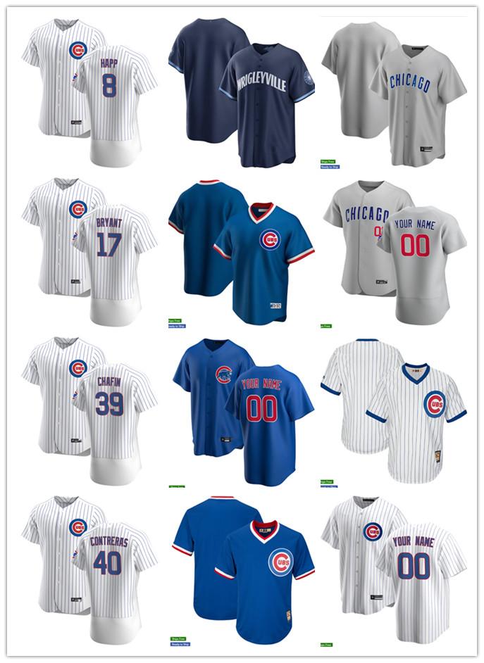 

20212021 City Navy Men Women Youth 17 Kris Bryant 39 Andrew Chafin 40 Willson Contreras 8 Ian Happ custom Baseball Jersey Blank blue White g, Blue;black