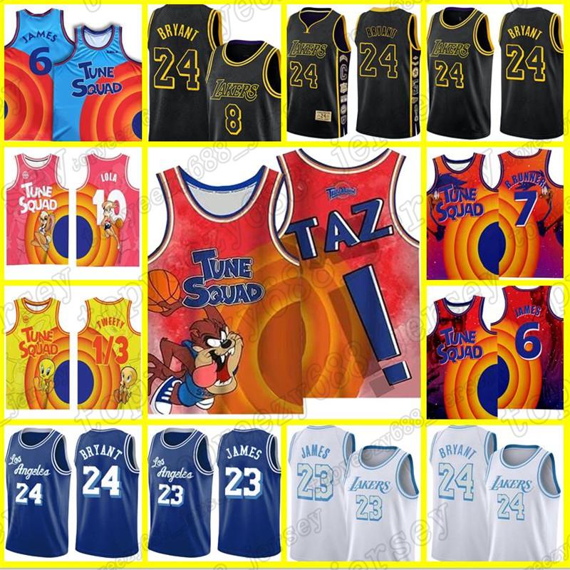 

! TAZ Tune Squad 23 Los 8 LeBron Jersey 6 James Angeles Basketball Bryant Lakers 22 Bill Murray Michael 2 D.DUCK Lola Bunny 1/3 Tweety