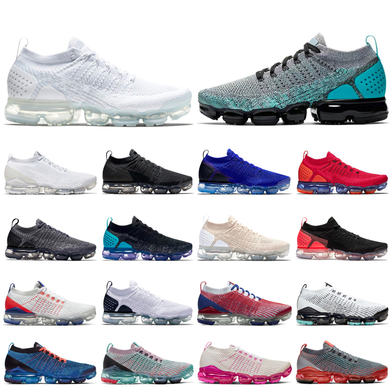 

discount vapourmax 2.0 3.0 running shoes for men women Triple White Black Bred Astronomy Blue Light Cream Laser Orange mens trainers sport sneakers, Oreo 40-45