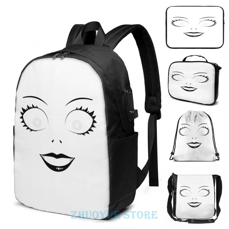 

Backpack Graphic Print White Diamond Face - Steven Universe USB Charge Men School Bags Women Cosmetic Bag Travel Laptop, Drawstring bag