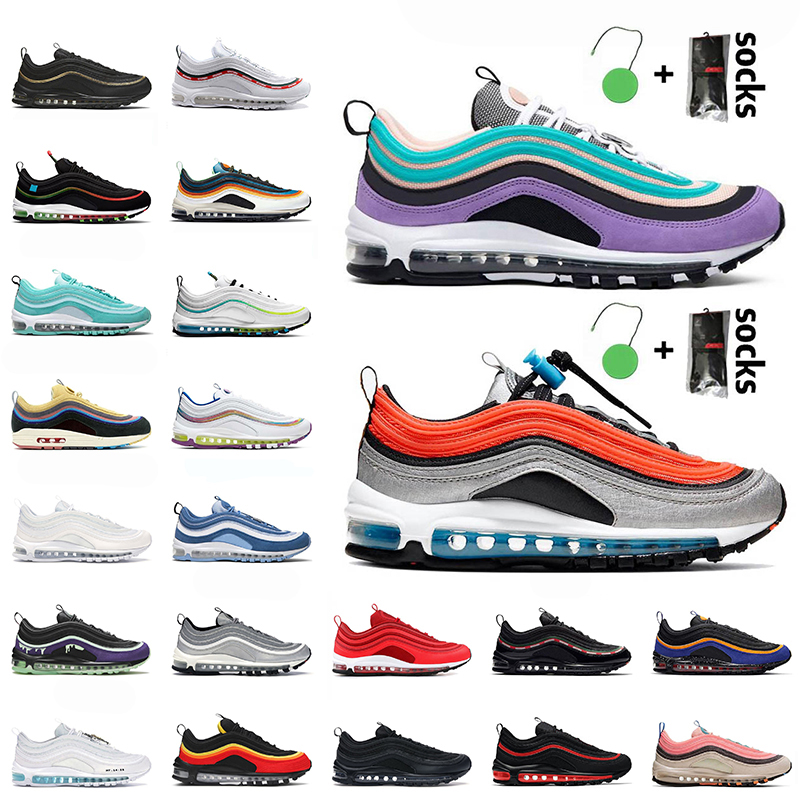 

Wholesale Women Mens 97 Running Shoes 97s Trainers Sneakers Have A Day Sky Triple White Black Air Hanshin Tigers Max Slime ACG Terra