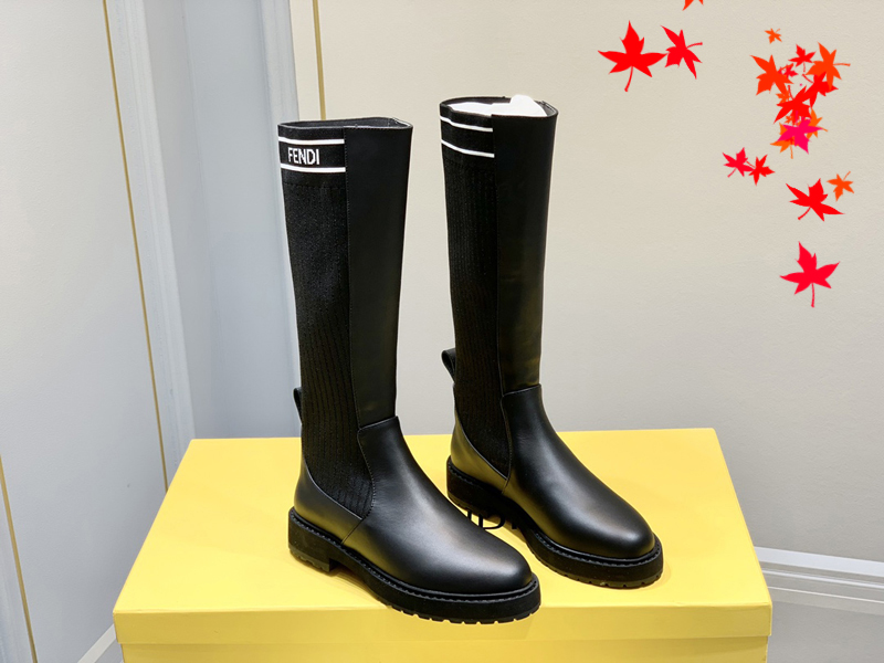 

2022 Top Quality Winter Women Dress Boots High Heels design Leather Boot knitted sock-like flats biker luxury designer shoes Tall Ankle Booties with logo and box -G099, Picture color