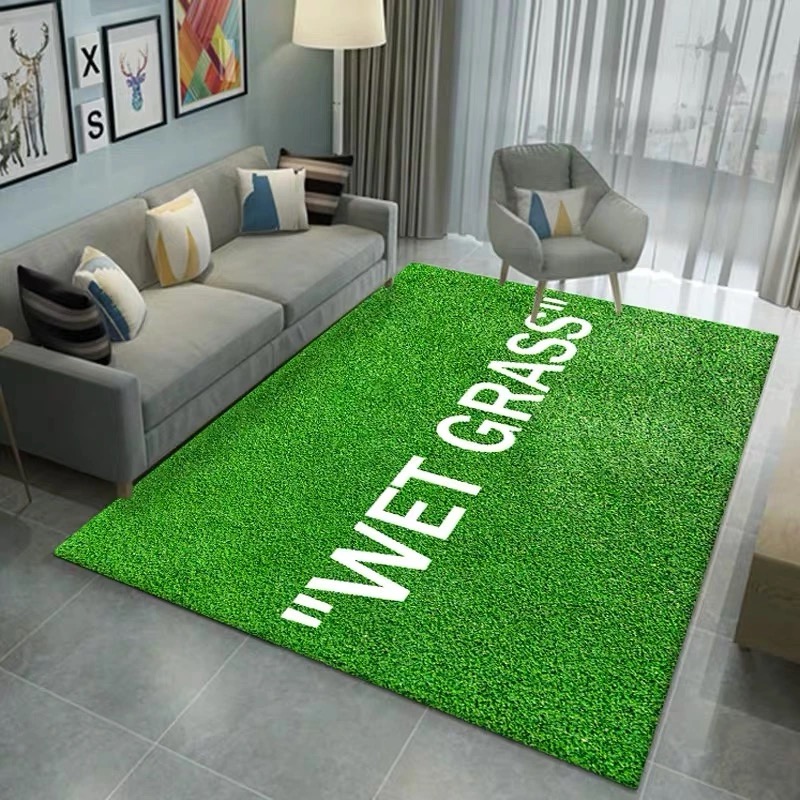 

2021 DHL Home Furnishings Trendy Ki x vg Joint MaRkeRAd WET GRASS Carpet Plush Floor Mat Parlor Bedroom Large Rugs Supplier, Green