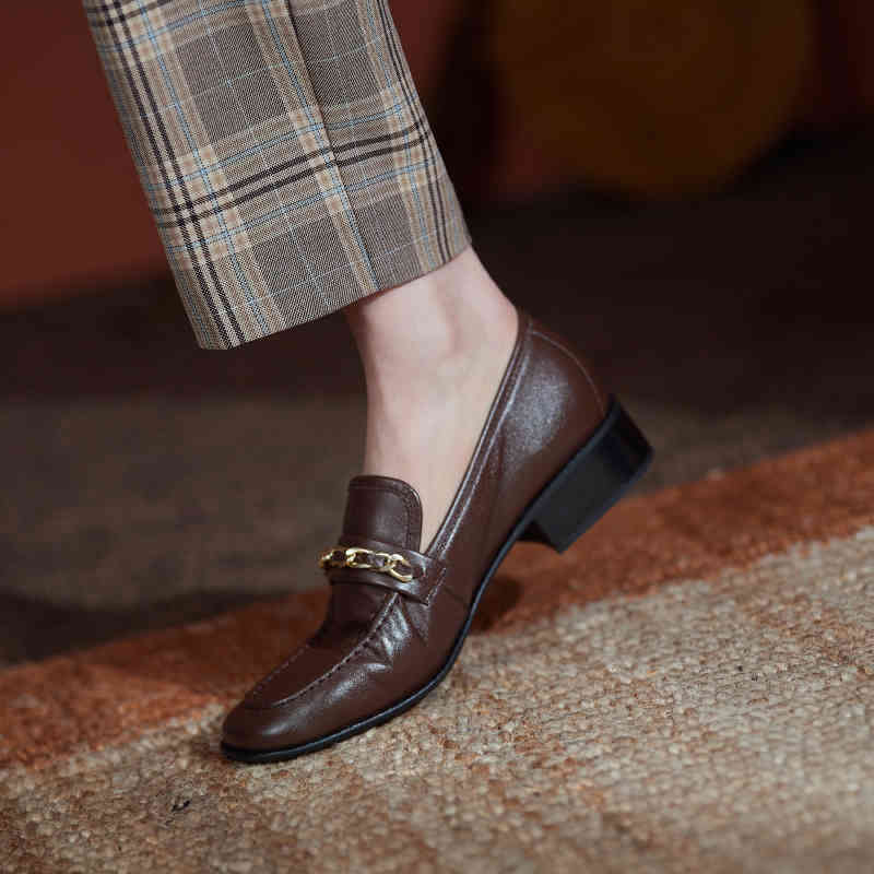 

dress shoes sapatos femininos de couro natural plus size, calÃ§ados redondo size 22-26.5cm para mulheres, saltos plataforma nyud, Black