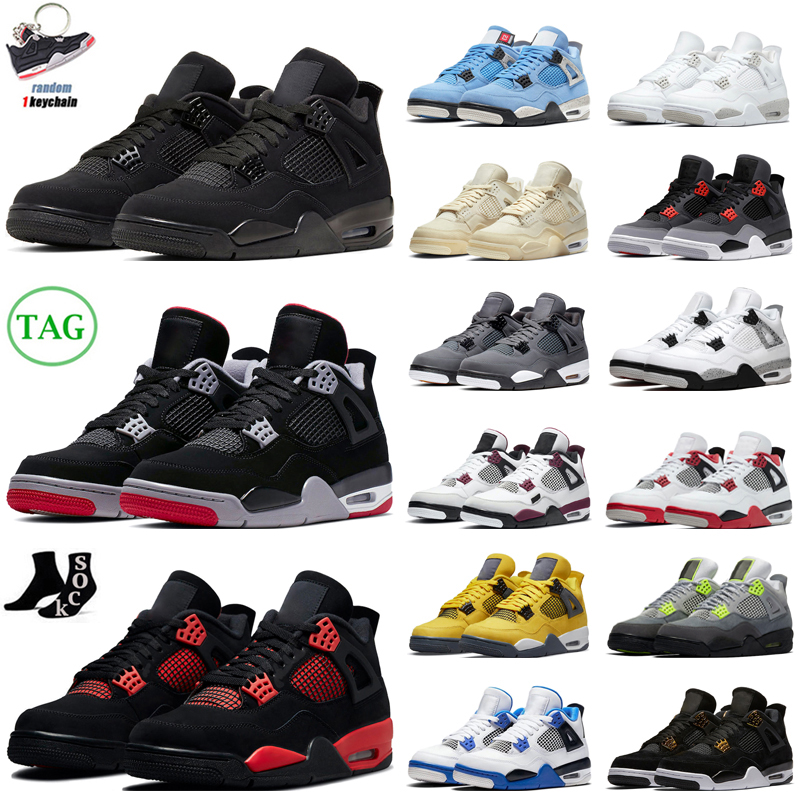 

4 4s Jumpman Basketball Shoes Men Women Red Thunder Infrared Black Cat Bred University Blue Sail Lemon Venom Tattoo Mens Trainers Sport Sneakers, #39