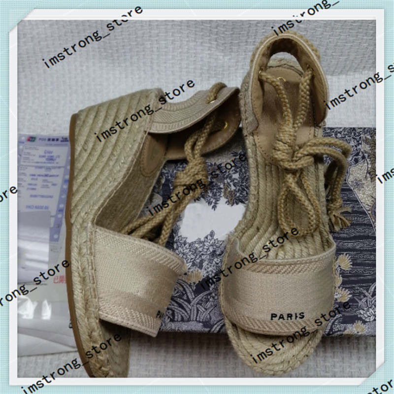 

2021 Classic Fishermans Shoes Hemp Rope Soled With Straw Women Clogs Shoes Luxurys Designers Flat Espadrille Shoes Wedges 21041501Q, Box