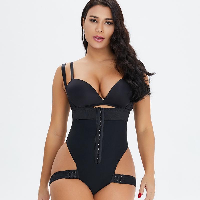 

Women' Shapers Plus Size Women BuLifter Thong Tummy Control Shapewear Slimming Underwear Bodysuit Body Shaper Open Crotch, D067 skin