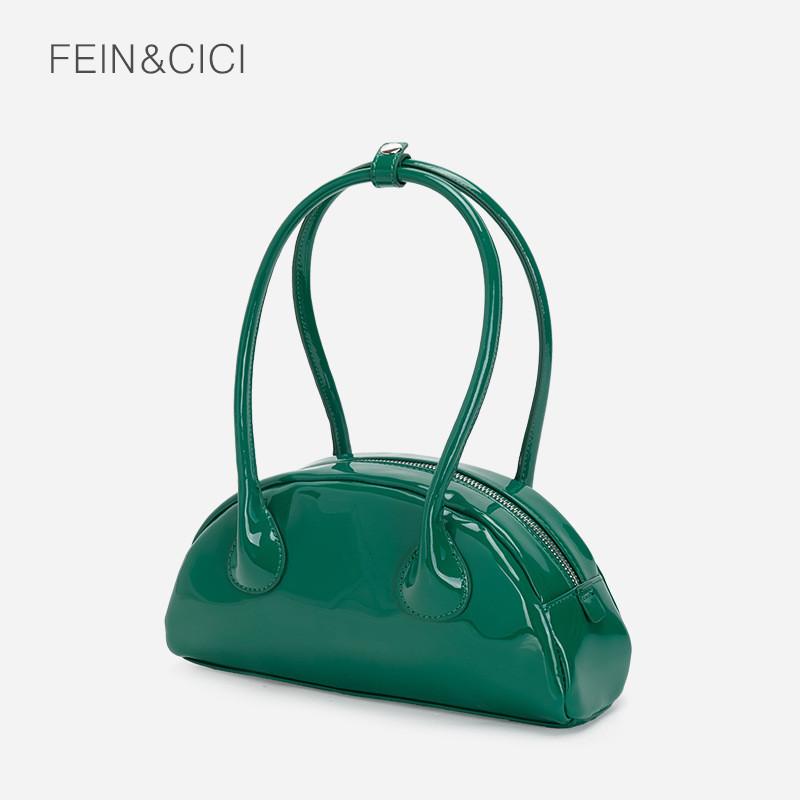 

Evening Bags Designer Patent Leather Sport Shoulder Bag Black White Green Purse High Quality Pu Tote Handbag 2021