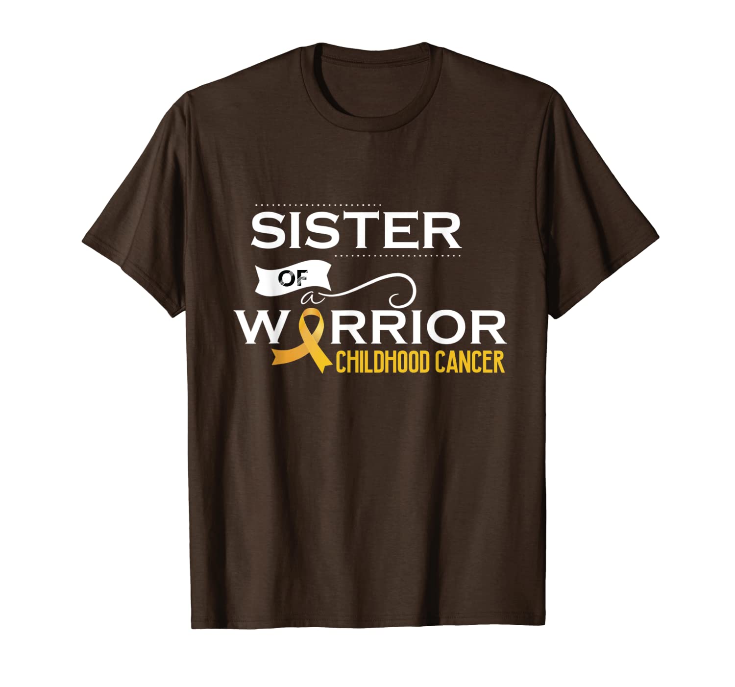 

childhood cancer awareness sister of a warrior t-shirt, White;black