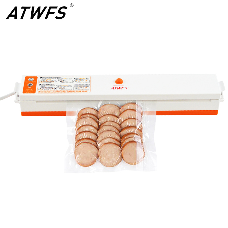 

ATWFS Vacuum Sealer Packing Sealing Machine Best Portable Food Vaccum Sealer Kitchen Packer with 15pcs Vacuum Bag for Food Saver