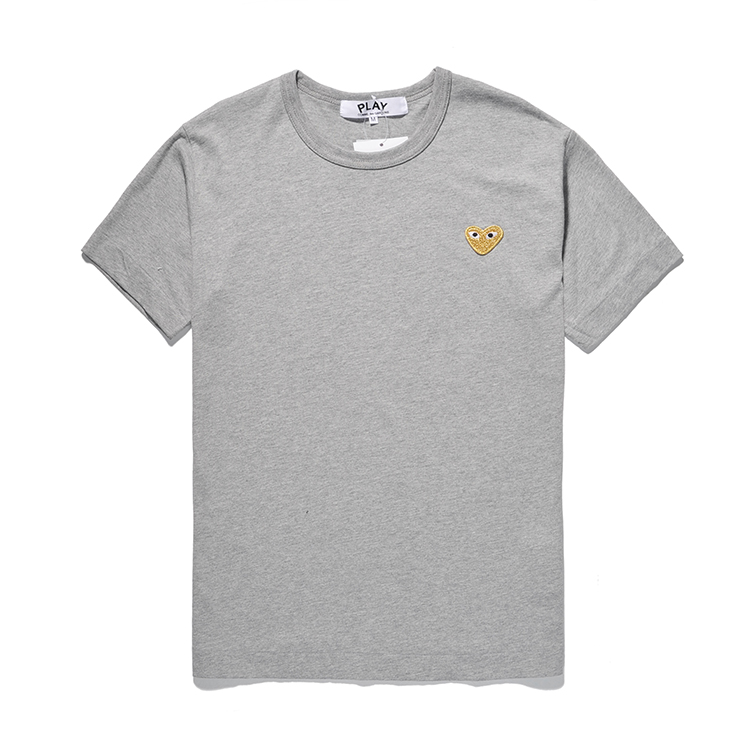 

commes des garcons mens designer t shirts Red heart Short tees Men women summer clothing, White