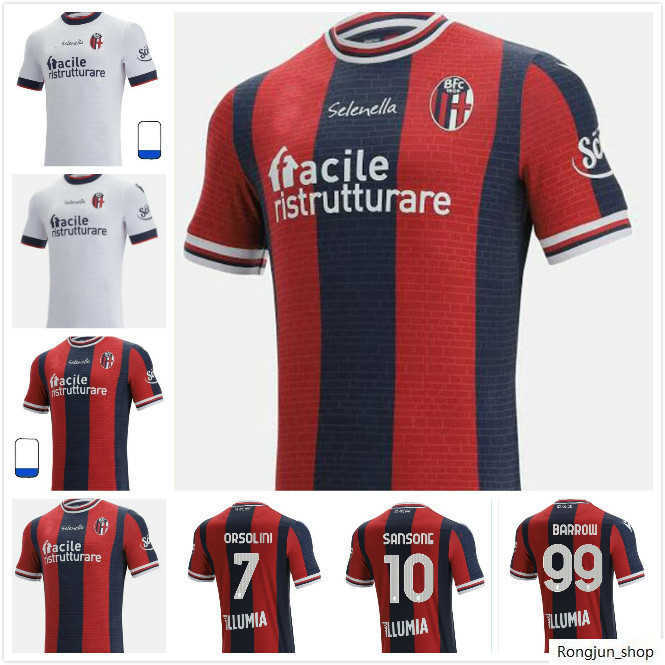 

21 22 Bologna soccer jerseys home away white 2021 2022 camisetas Barrow Orsolini Soriano Tomiyasu Sansone Dominguez football shirts top, Black;yellow