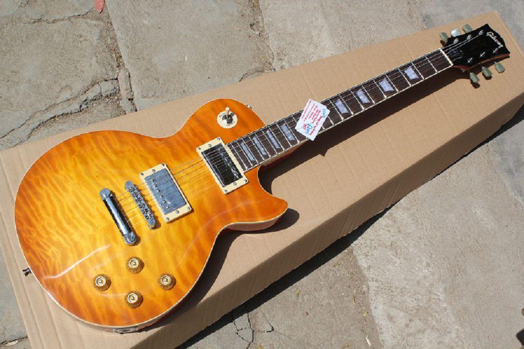 

china instrument custom shop real p mahogany body lp standard cherry sunburst electric guitar