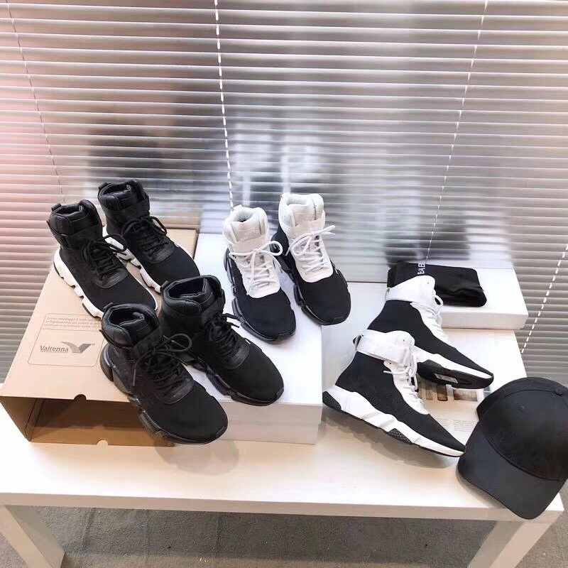 

Mens sock Casual shoes Platform womens Sneakers speed trainer Triple Black White Classic 2021 with Lace jogging walking outdoor, 02