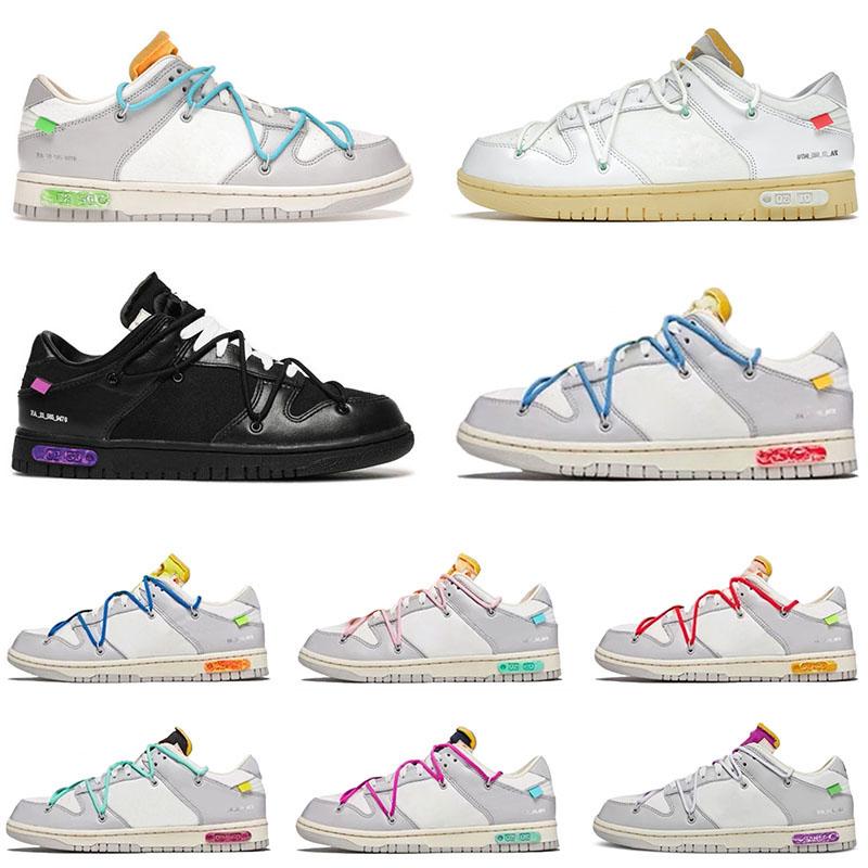 

2021 Off Dunks Low The 50 Dunk Lot 1 Rubber Casual Designer Shoes Black White Sb Purple Green Pink Beige Orange Blue Sail Yellow Red Trainer