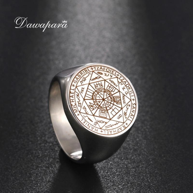 

Dawapara Secret Of Universe Viking Ring For Men Gabriel Jofiel Thavael Azrael Michael The Seven Archangels Stainless Steel Rings Cluster
