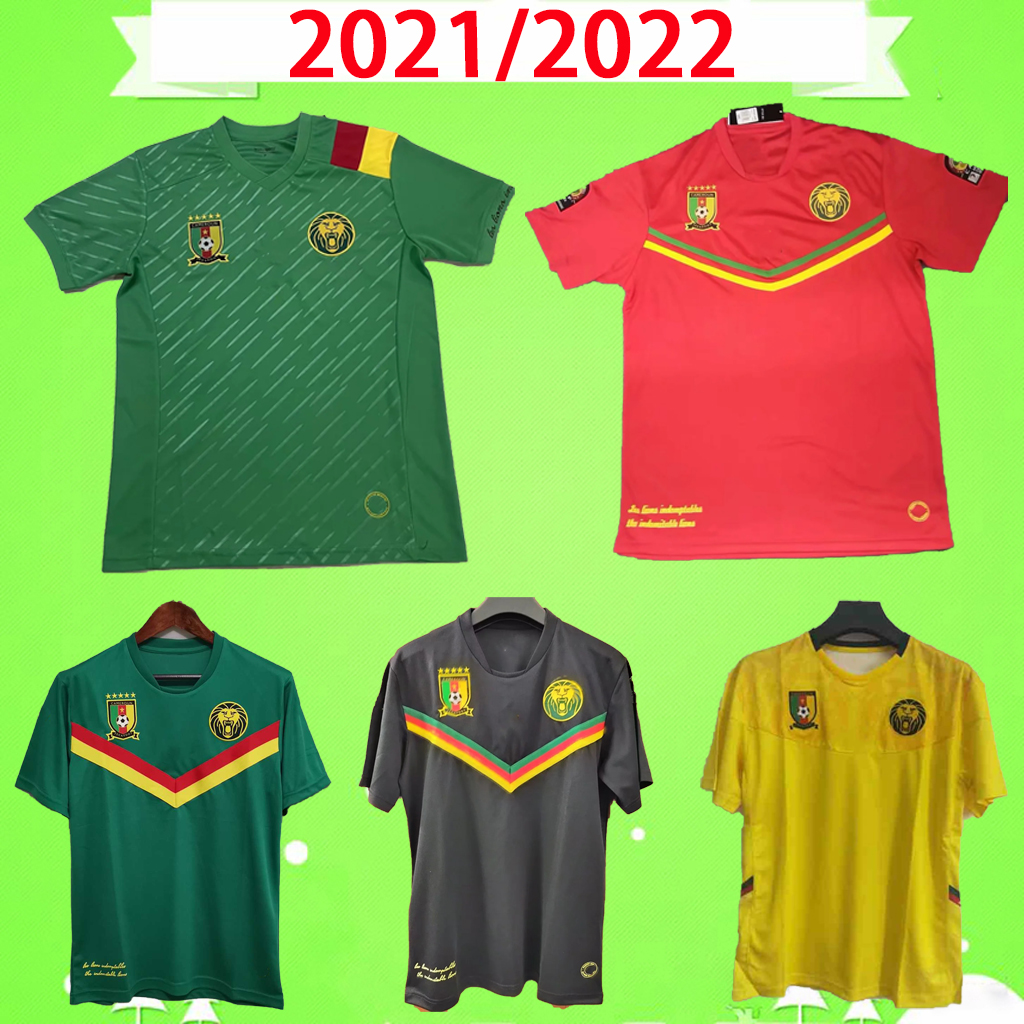 

2021 2022 Cameroon Five stars Home Soccer Jerseys 21 22 Toko Ekambi Bahoken Aboubakar Ngamaleu Bassogog Anguissa Football Shirt S-2XL VALENCIA OPAZO #32 ARRIAGADA