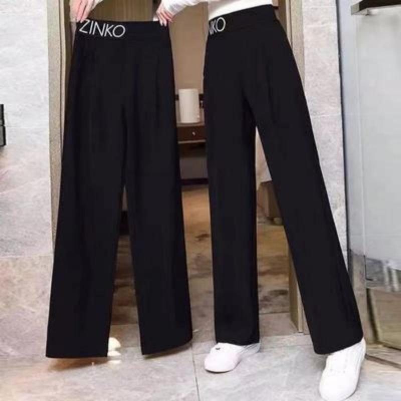 

Women's Pants & Capris Casual Straight Women Trousers Spring Autumn Sagging High Waist Loose Summer Thin Wide Leg, Black