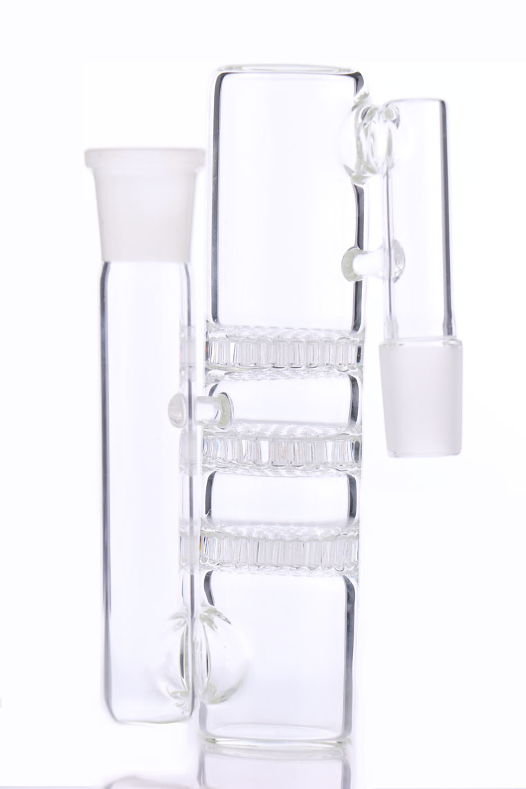 

Hookahs triple HC honeycombs Ashcatcher 14.5mm-14.5mm or18.8-18.8mm joint high quality glass ash catcher for bong