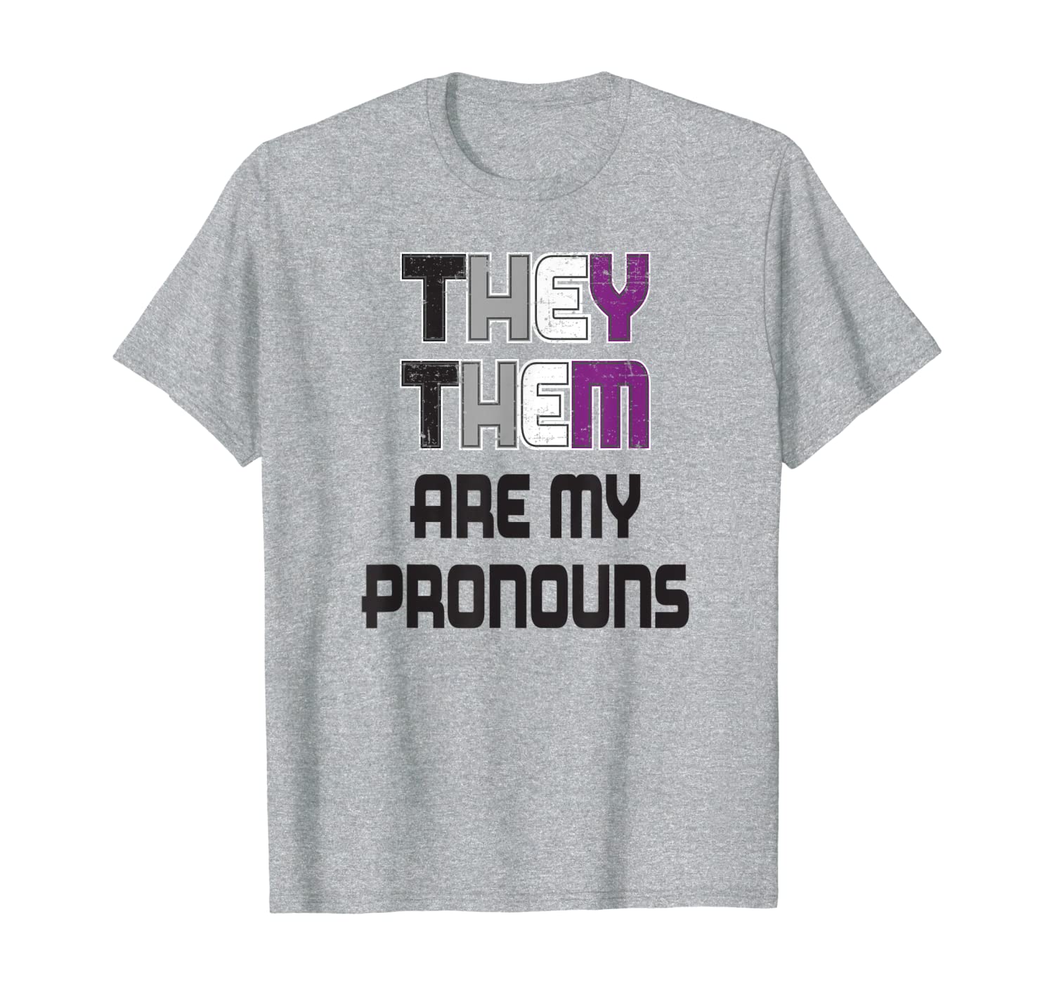 Asexual Pride LGBT Distressed T-Shirt-image-702935210