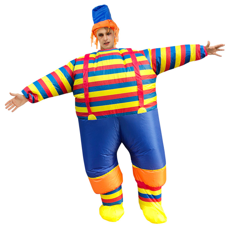 

Halloween Theme Costume Inflatable clothes adult children activity show party funny big fat clown carnival parties, Mix colors