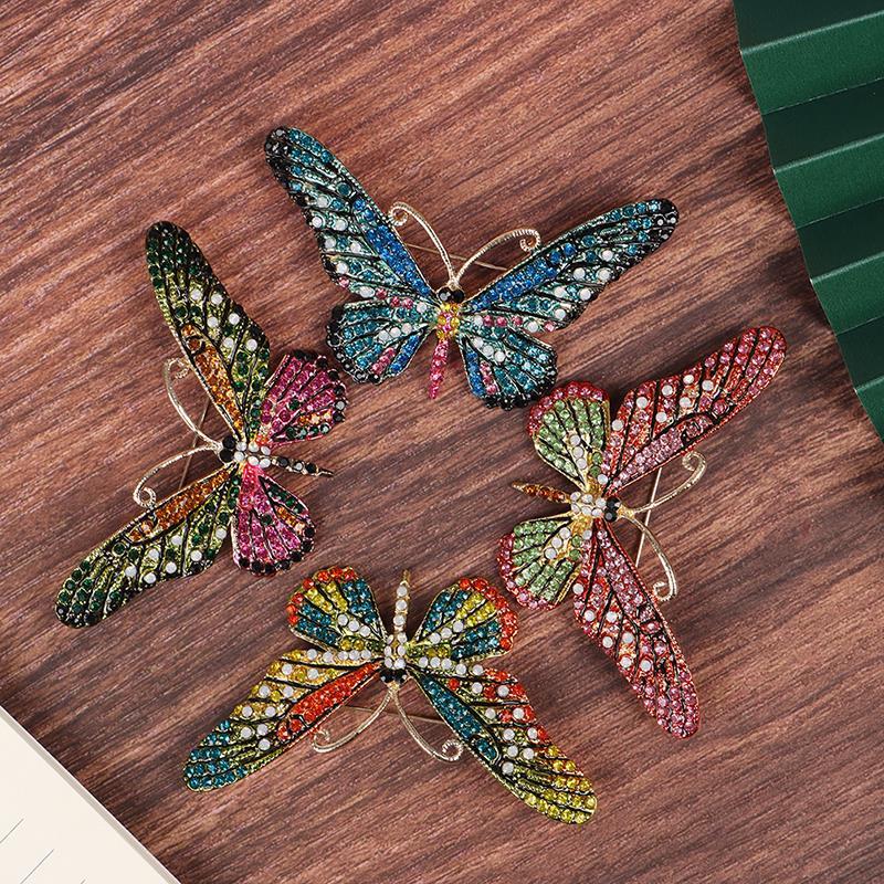 

Pins, Brooches 1PC Colorful Animal Butterfly Luxury Crystal Pin For Women Party Banquet Rhinestone Pins Clothese Decor Accessories
