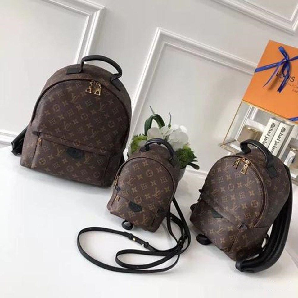 

Top quality Designer bag Genuine Leather LV LOUIS VUITTON Mini monogram printing children luxury brand backpack Style, Pm size 20 x 31 x 10 cm