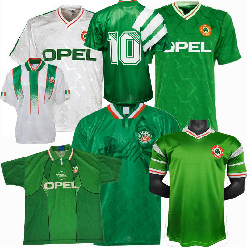 

Retro classic Ireland home away soccer jerseys 1988 1990 1992 1994 1995 1996KEANE McGOLDRICK football shirt S-2XL, Black;yellow