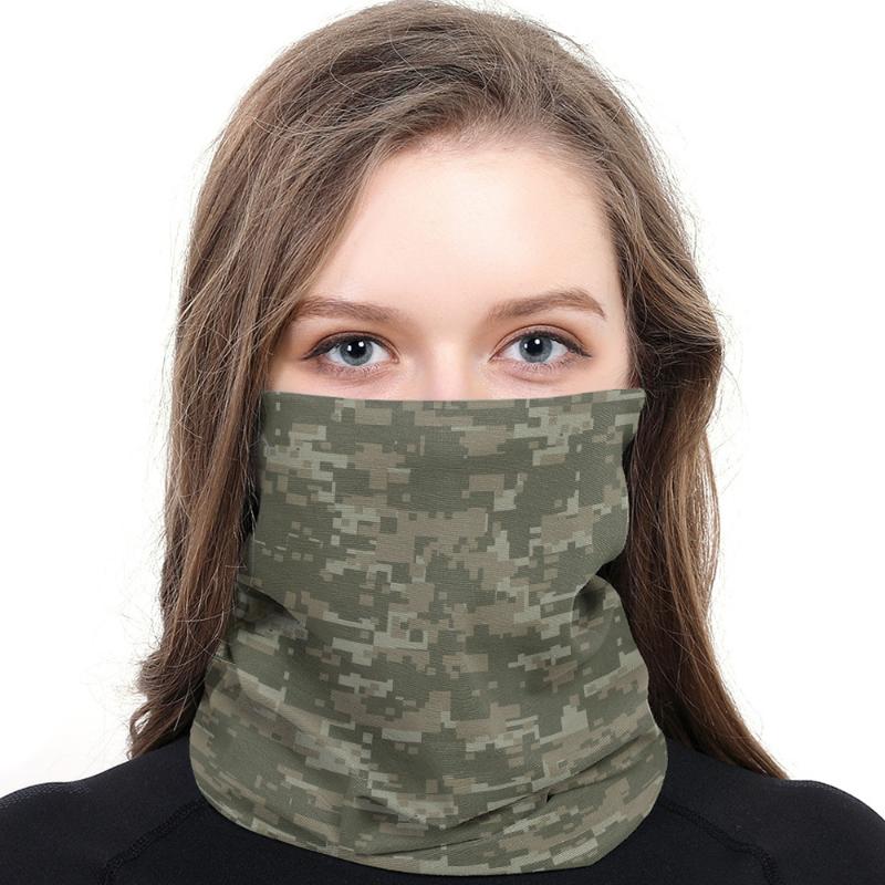 

Scarves Green Camouflage Texture Geometric Figures Neck Gaiter Magic Scarf Mens Ladies Rectangular Hijab Custom