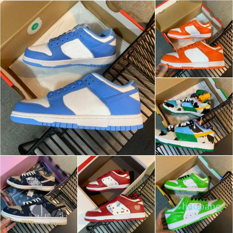 

2022 designer men and women running shoes SB Low Pro QS single and double hook cashew flower ice cream sneakers brand leather topSenakers Lu, Black