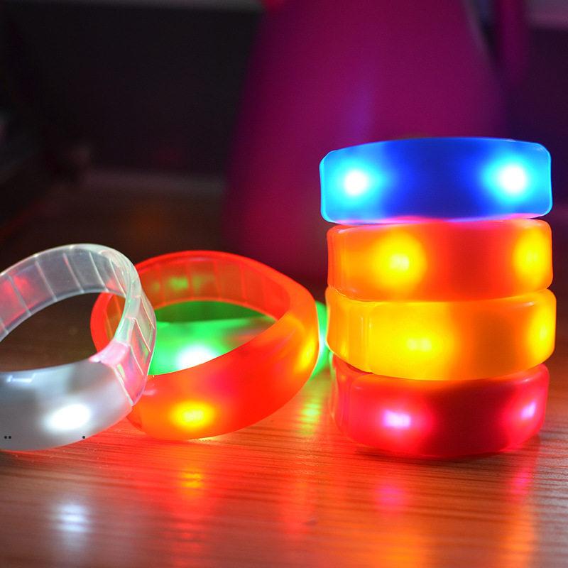 

NEWMusic Activated Sound Control Led Flashing Bracelet Light Up Bangle Wristband Club Party Bar Cheer Luminous Hand Ring Glow Stick LLA6975