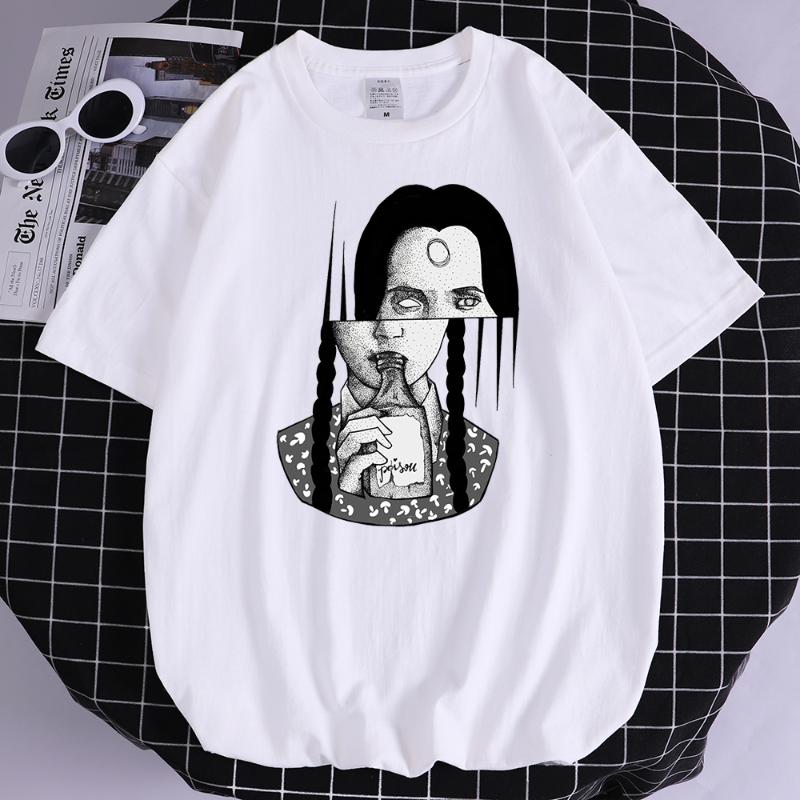 

Mens Womens Unisex T Shirts Street Print 2021 Poisonous Girl Tee Clothes Crewneck TShirts S-XXXL Breathable Casual Wear Anime, Black