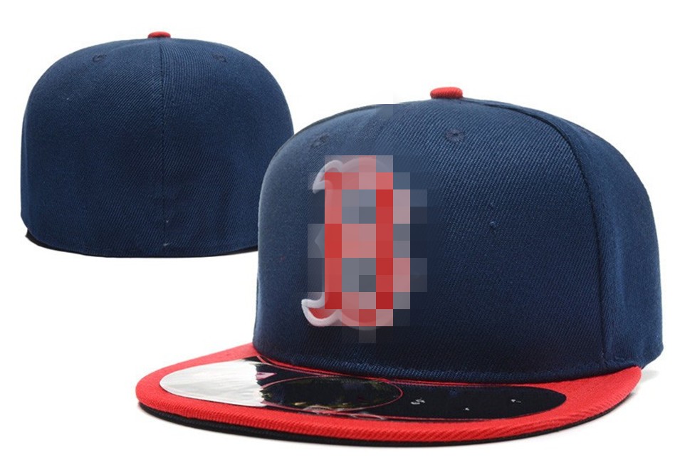 

2021 Boston Men's Team Baseball Full Closed Cap Navy Blue Red B Letter Gorras Bones Men Women Casual Outdoor Sport Flat Fitted Hats