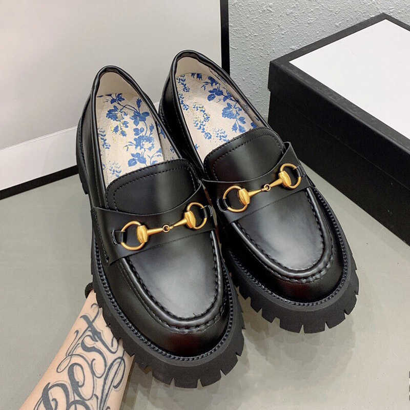 

Designer Women Loafers Platform Dress Shoe Italy Brand Woman Bee Embroidery Gold Horsebit Buckle Sheepskin Genuine Leather Printing Boots, Red printing