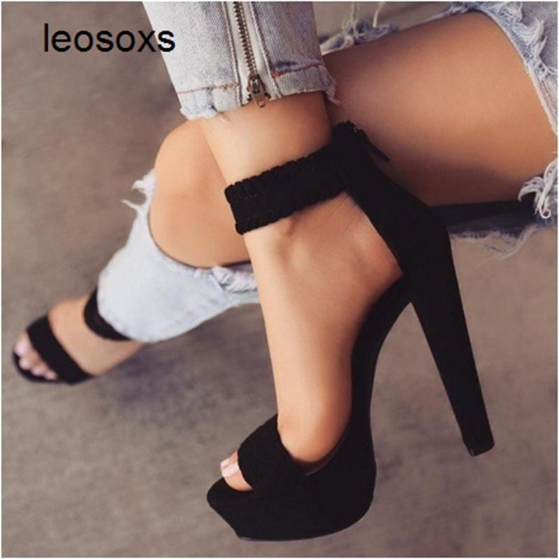 

Sandals Summer Shoes For WomenFashion Women's Cool Thin Heel High Braided Waterproof Table Large Size 40-43, Black