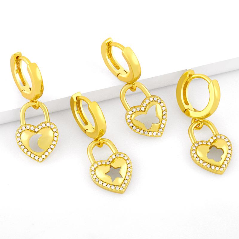 

Dangle & Chandelier FLOLA Small Star And Moon Earrings For Women Gold Plated Butterfly Huggies CZ Wholesale Jewelry Gifts Ersx07