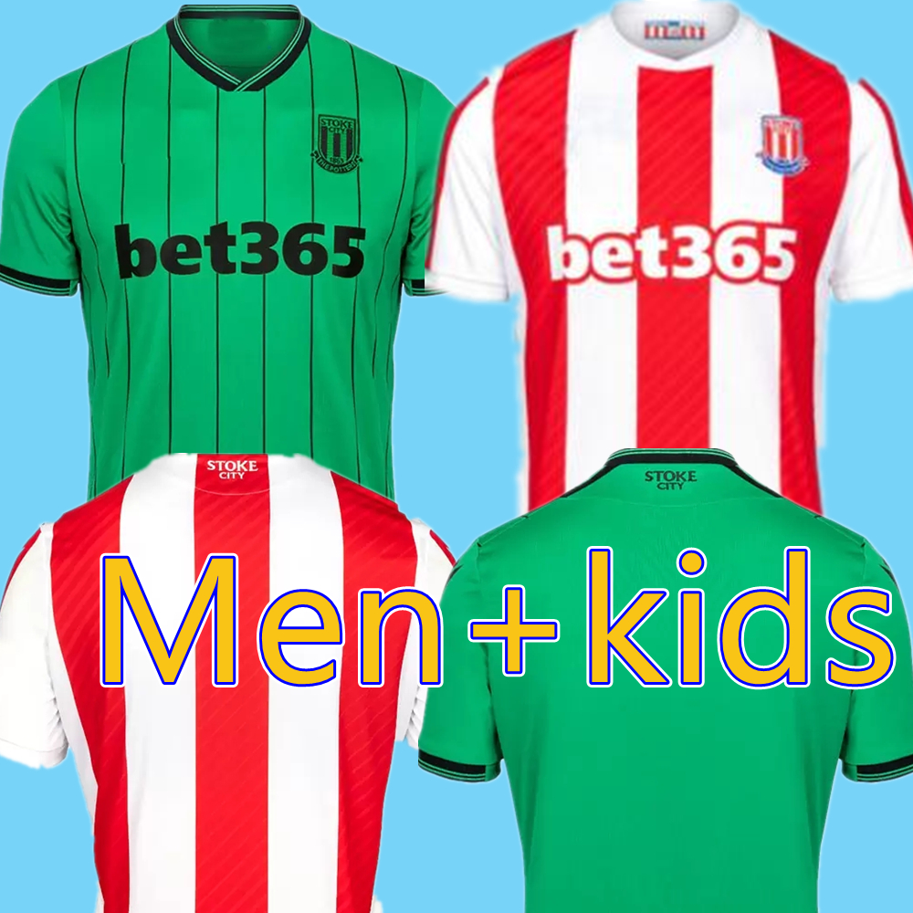 

Kits+Socks Full Sets Stoke City 2021 2022 soccer jerseys MIKEL CAMBELL SMITH FLETCHER POWELL BROWN CLUCAS jersey 21/22 men kids Football Shi, G21 22 away kits+socks