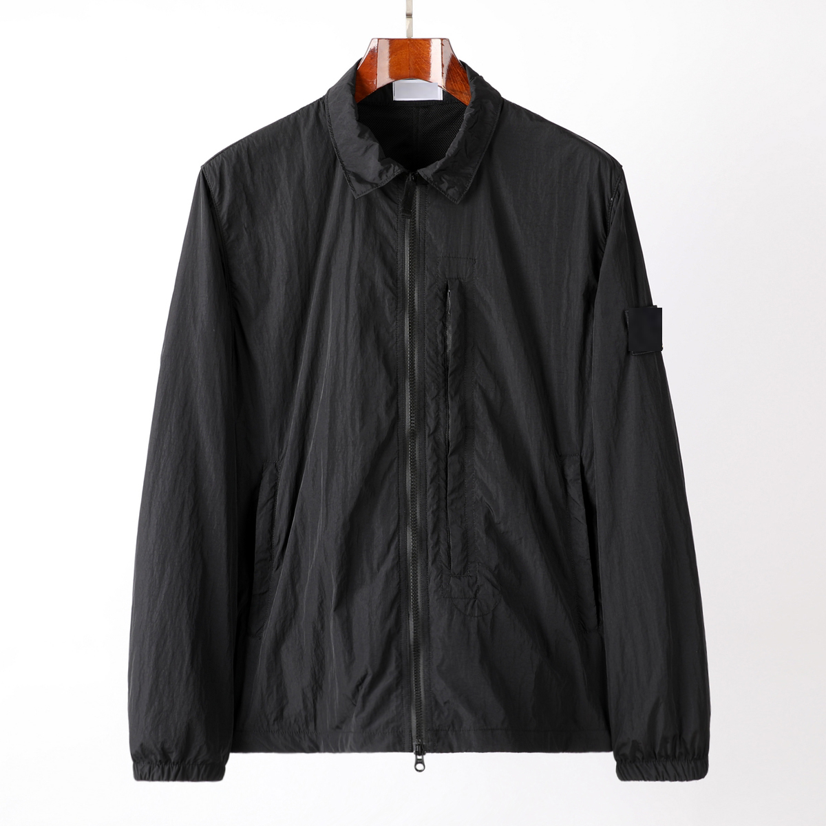 

topstoney 2020ss konng gonng ne spring and autumn jacket hooded detachable hat Vintage breathable loose fashion brand003, Black;brown