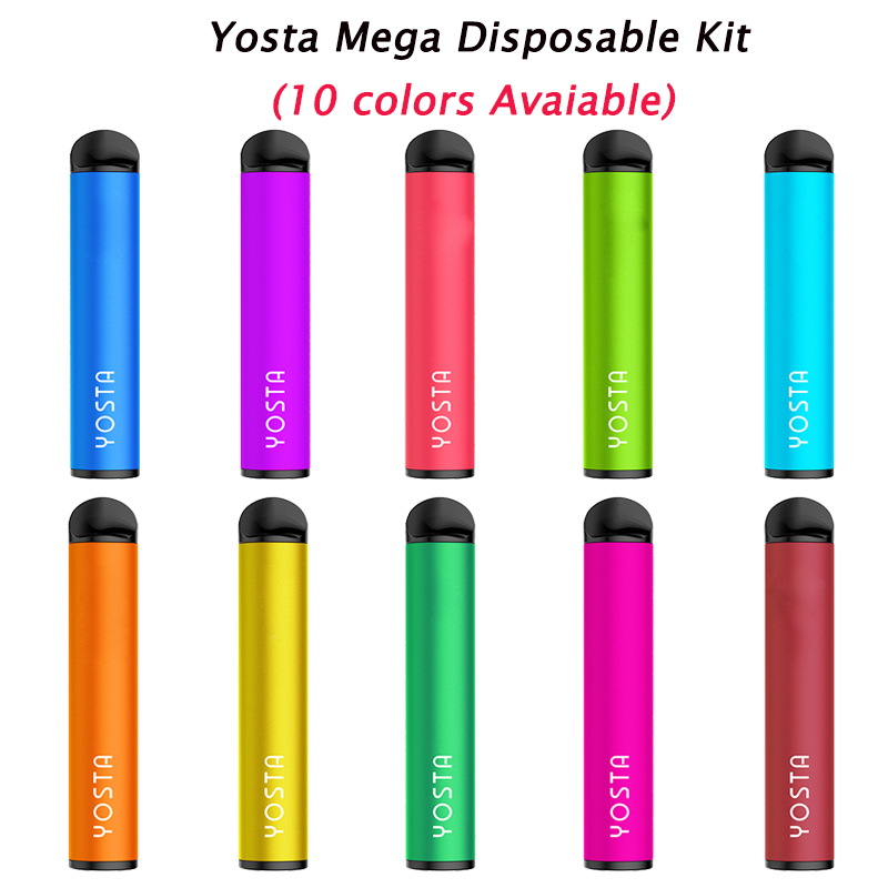 

Yosta Mega Disposable Pen with 1300mAh Battery 3000 Puffs 8ml Pre-filled E-liquid 10 Colors Vape Kit Puff Device Vaporizer E-cigarette Authentic