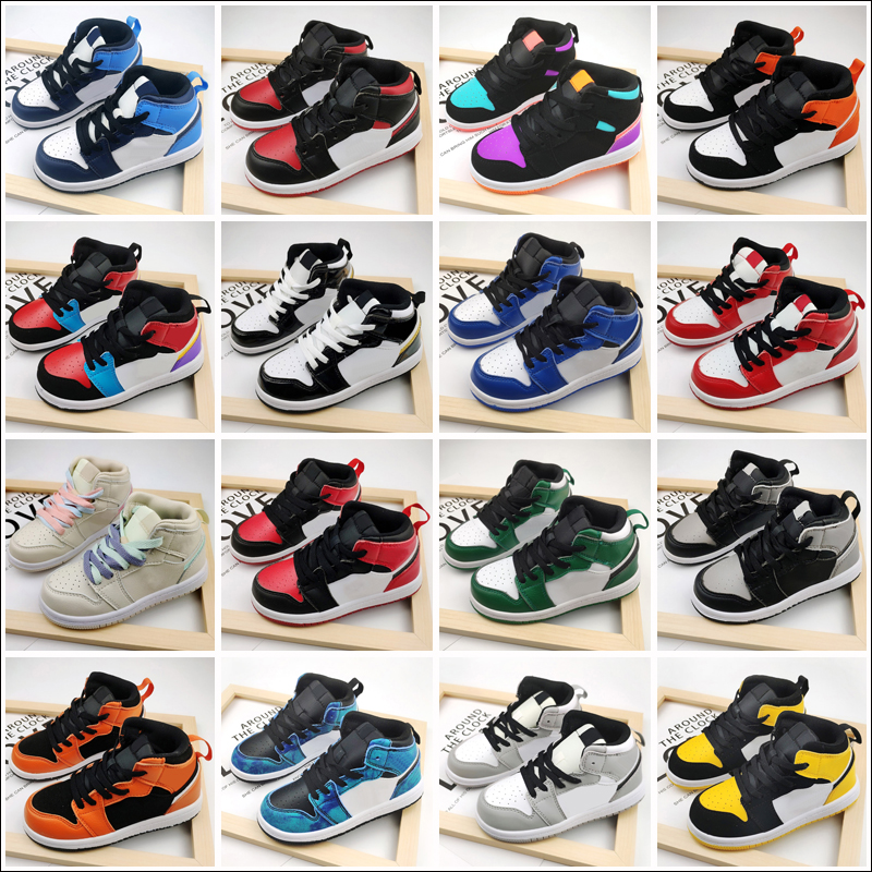 

Jumpman 1 Kids Basketball shoes Sneakers Boys Girls Banned 1s Weaving Sneaker Youth Children Sports Athletic Outdoor Trainers EUR 26-35, As photo
