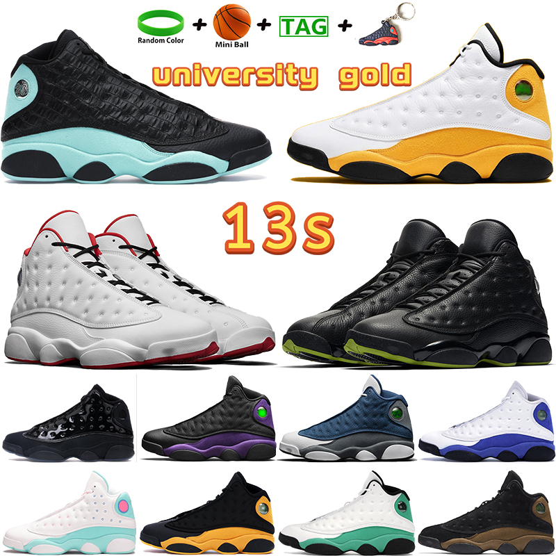 

Top Quality 13 Basketball Shoes 13s Men Sneakers Del Sol University Gold Starfish Lucky Green Red Flint Court Purple Black Mens Trainers US 5.5-13, Bubble wrap packaging